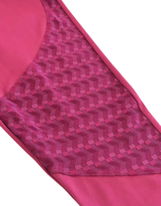 Performance Mesh Leggings & Sports Bra Set – Burgundy