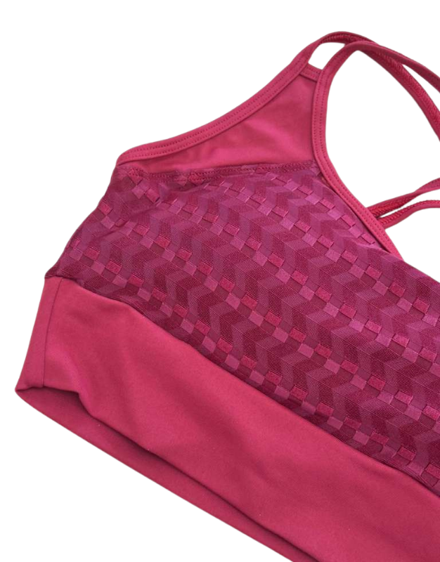 Performance Mesh Sports Bra – Wine