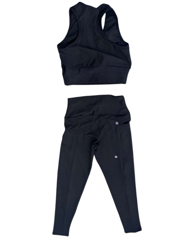 Performance Pocket Leggings & Racerback Sports Bra Set