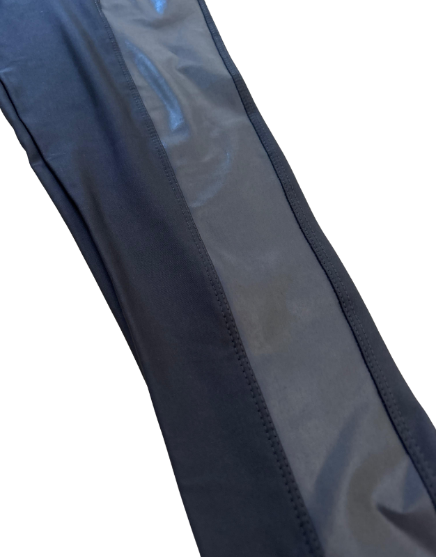Power Shape Faux Leather Panel Leggings